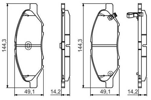 Колодки тормозные дисковые BOSCH 0986495133