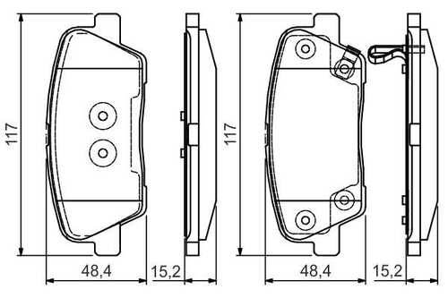 Комплект тормозных колодок дискового тормоза BOSCH 0986495165