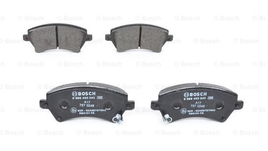 Комплект тормозных колодок дискового тормоза BOSCH 0986495243