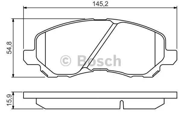 Комплект тормозных колодок дискового тормоза BOSCH 0986495253