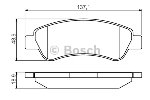 Комплект тормозных колодок дискового тормоза BOSCH 0986495254
