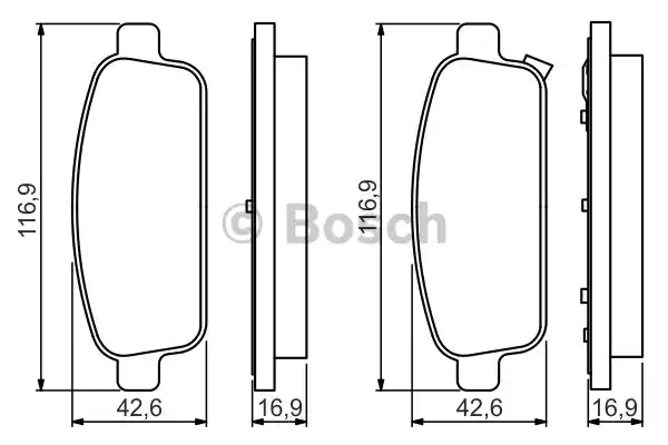 Комплект тормозных колодок дискового тормоза BOSCH 0986495259
