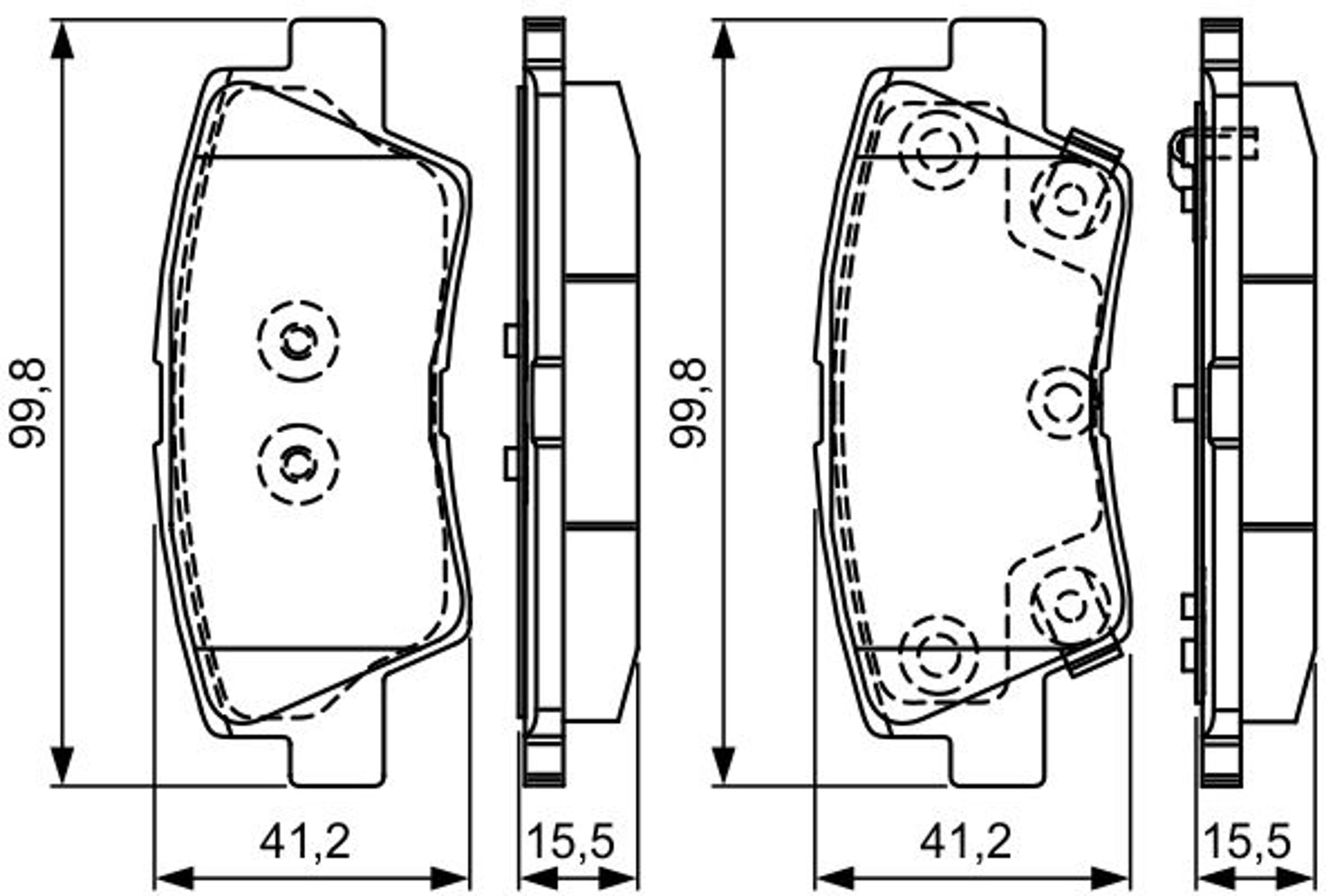 Колодки тормозные дисковые BOSCH 0986495309