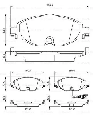 Колодки тормозные дисковые BOSCH 0986495347