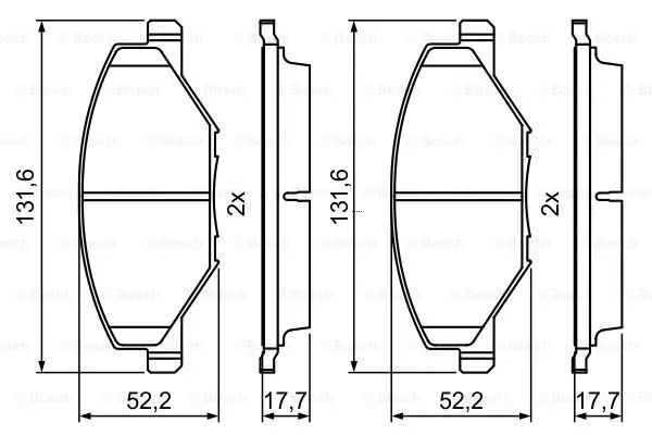 Комплект тормозных колодок дискового тормоза BOSCH 0 986 495 390