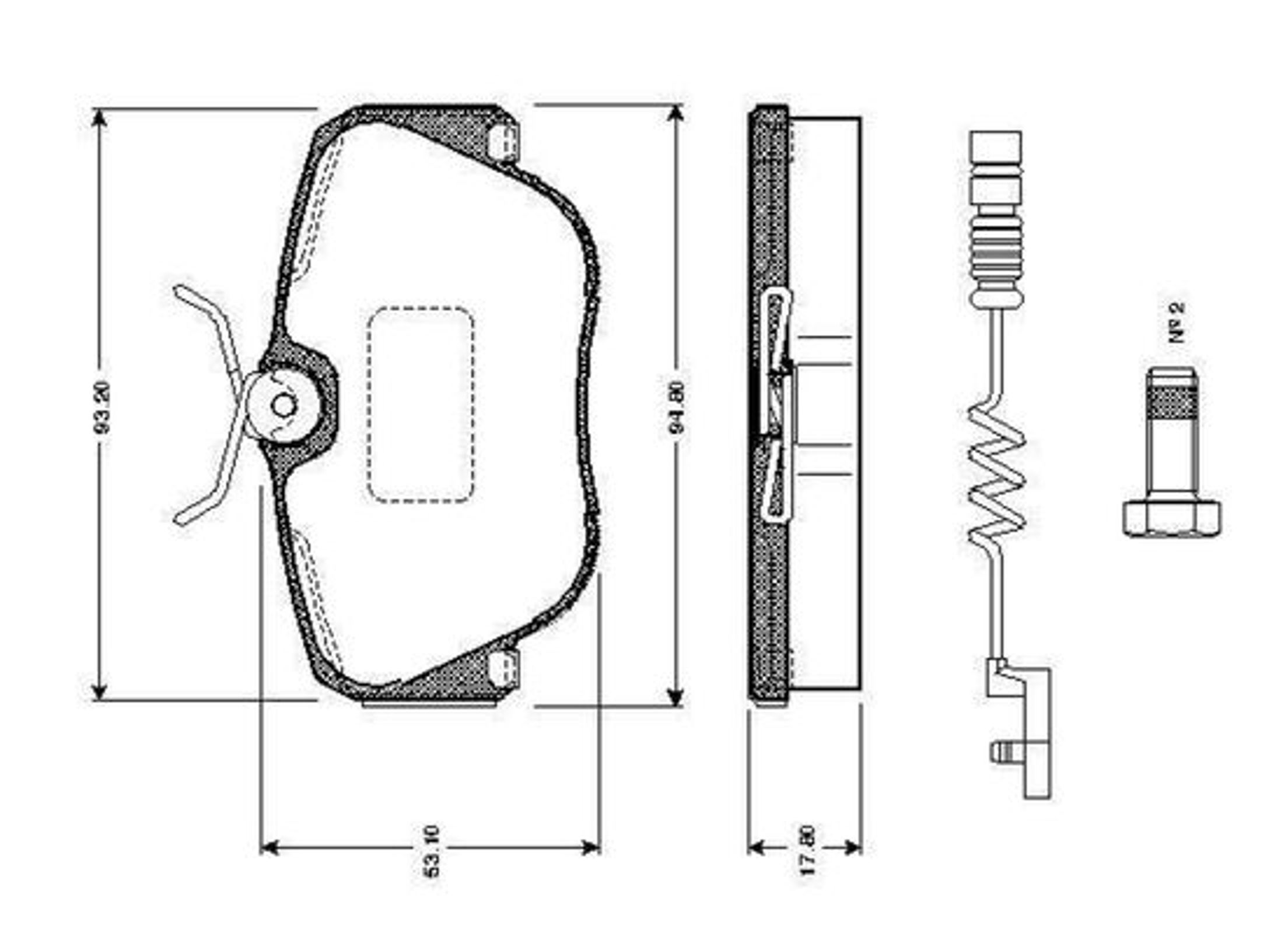 Комплект тормозных колодок дисковый тормоз BOSCH 0986TB2015