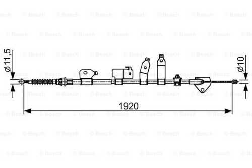 Трос стояночного тормоза BOSCH 1 987 482 438