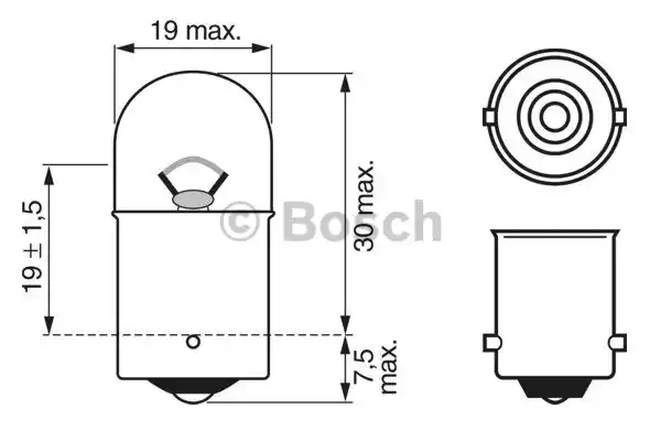 Лампа накаливания фонарь указателя поворота BOSCH 1987302204