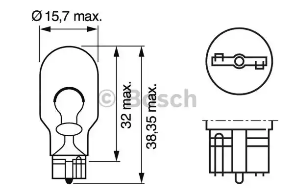 Лампа накаливания фонарь указателя поворота BOSCH 1987302205
