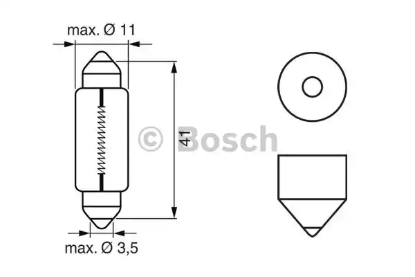 Лампа накаливания oсвещение салона BOSCH 1987302225