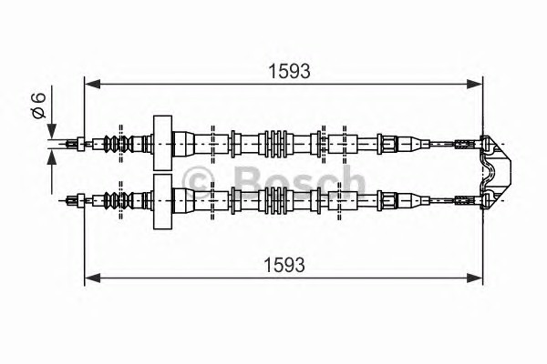 Трос стояночного тормоза BOSCH 1987477527