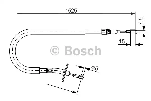 Трос стояночного тормоза BOSCH 1987477858