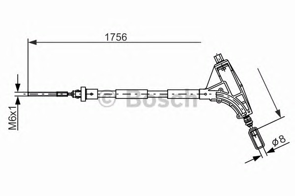 Трос стояночная тормозная система BOSCH 1987477870