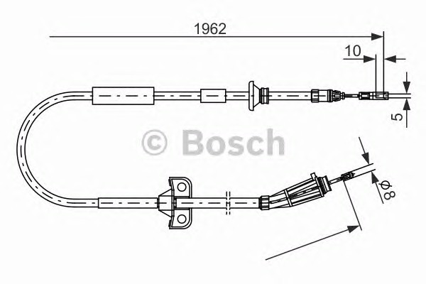 Трос стояночная тормозная система BOSCH 1987477941