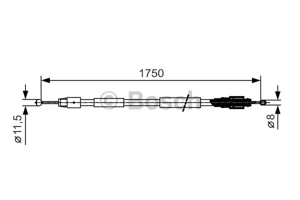 Трос стояночного тормоза BOSCH 1987482018