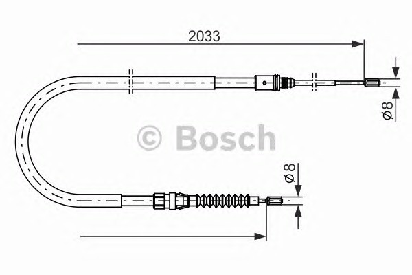 Трос стояночного тормоза BOSCH 1987482190