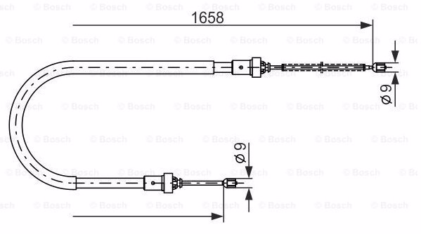 Трос стояночного тормоза BOSCH 1987482234
