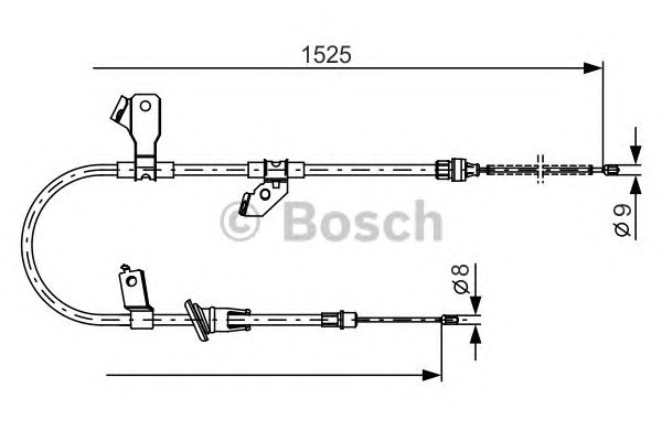 Трос стояночного тормоза BOSCH 1987482247