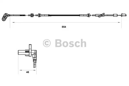 Датчик частоты вращения колеса BOSCH 0 265 007 552