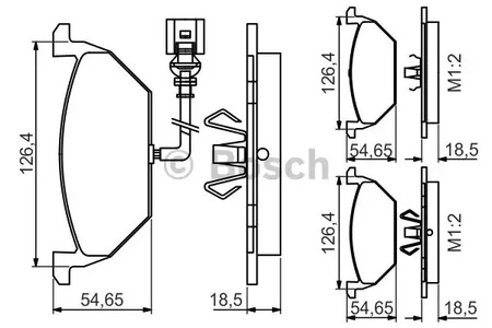 Комплект тормозных колодок дискового тормоза BOSCH 0 986 495 213