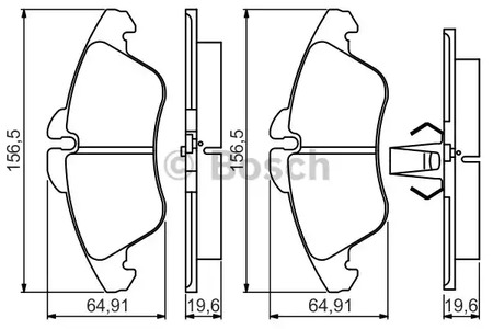 Комплект тормозных колодок дискового тормоза BOSCH 0 986 495 245