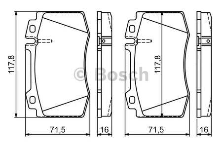 Комплект тормозных колодок дискового тормоза BOSCH 0 986 495 278