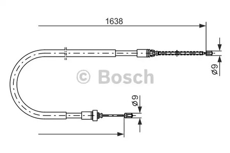 Трос стояночного тормоза BOSCH 1 987 477 586