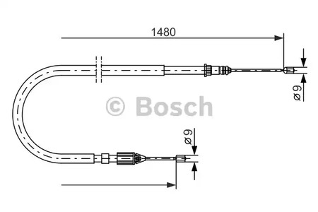 Трос стояночного тормоза BOSCH 1 987 477 653