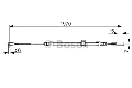 Трос стояночного тормоза BOSCH 1 987 482 131