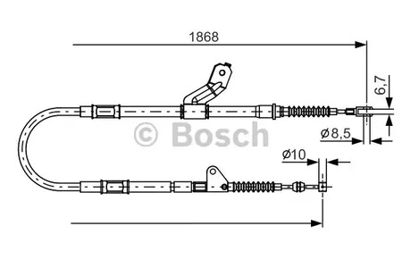 Трос стояночная тормозная система BOSCH 1 987 482 158
