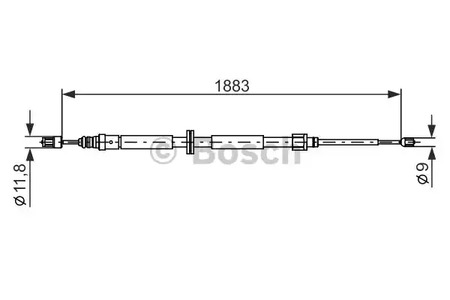 Трос стояночного тормоза BOSCH 1 987 482 302