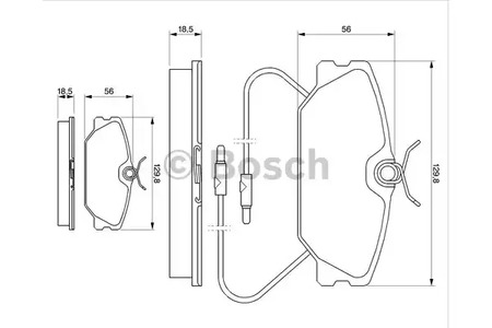 Комплект тормозных колодок дискового тормоза BOSCH 0 986 469 191