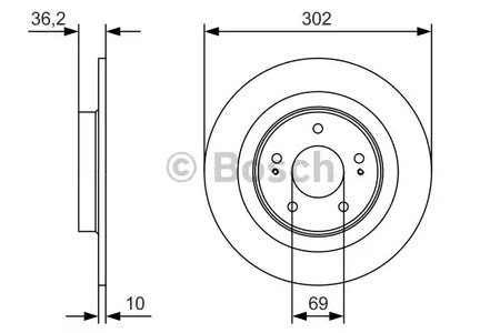 Тормозной диск BOSCH 0 986 479 B04