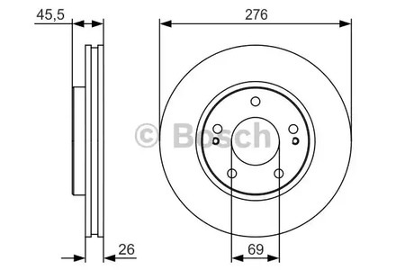 Тормозной диск BOSCH 0 986 479 S00