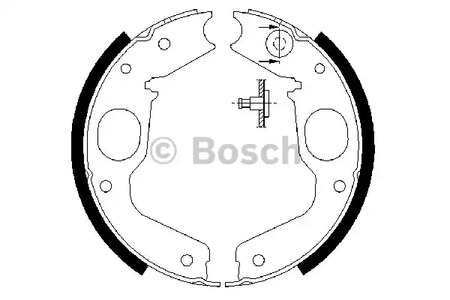 Комплект колодок стояночного тормоза BOSCH 0 986 487 719