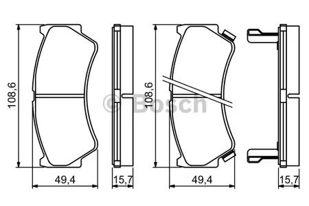 Комплект тормозных колодок дискового тормоза BOSCH 0 986 494 234