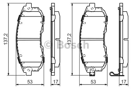 Комплект тормозных колодок дискового тормоза BOSCH 0 986 494 337