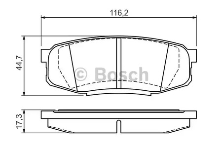 Комплект тормозных колодок дискового тормоза BOSCH 0 986 494 380