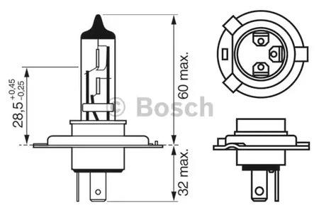 Лампа накаливания фара дальнего света BOSCH 1 987 302 048