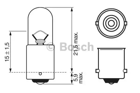 Лампа накаливания фонарь указателя поворота BOSCH 1 987 302 207