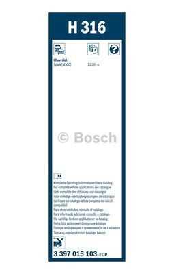 Щетка стеклоочистителя BOSCH 3397015103