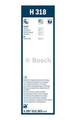 Щетка стеклоочистителя задний BOSCH 3397015303