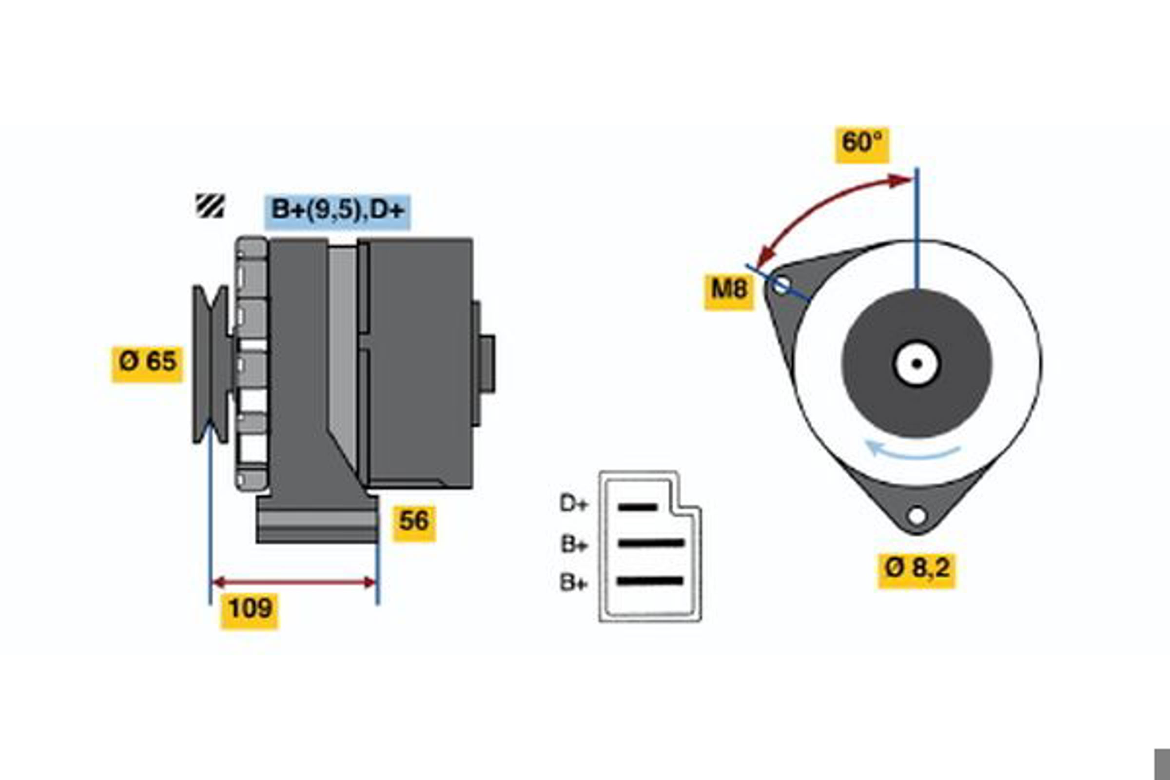 Генератор BOSCH 9120080176