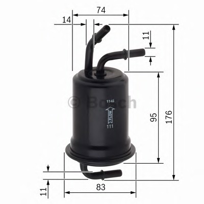 Топливный фильтр BOSCH F026403012