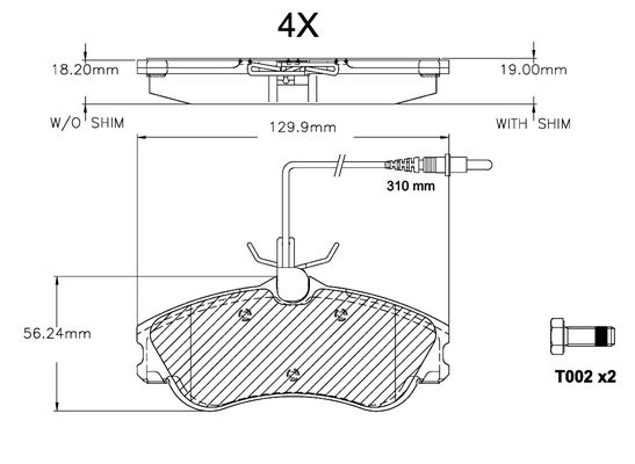 Комплект тормозных колодок дисковый тормоз BOSCH F03A150022