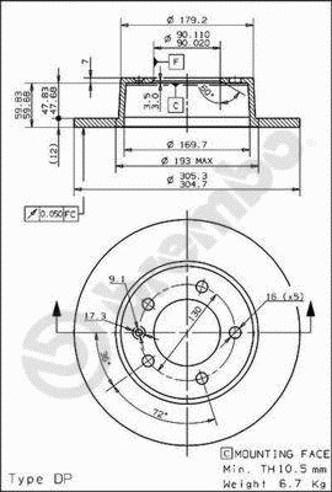 Диск тормозной BRECO BS 7624