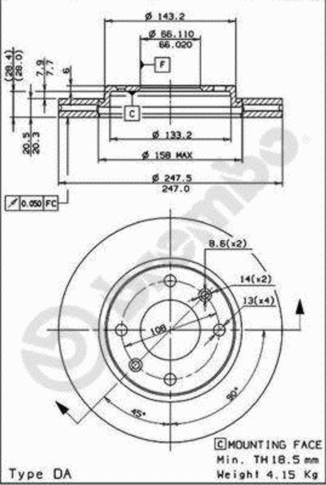 Диск тормозной BRECO BS 7976