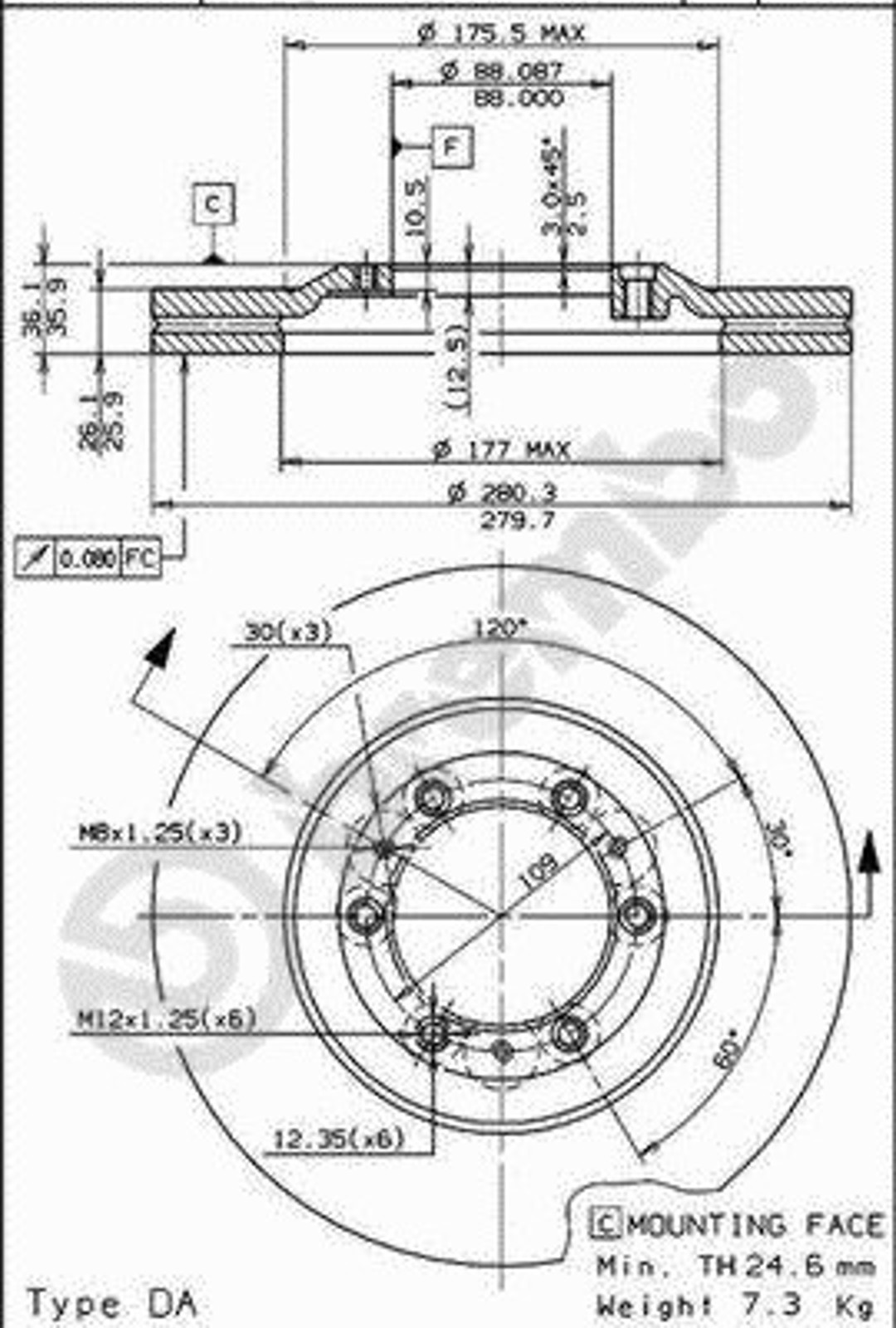Диск тормозной BRECO BS 8281