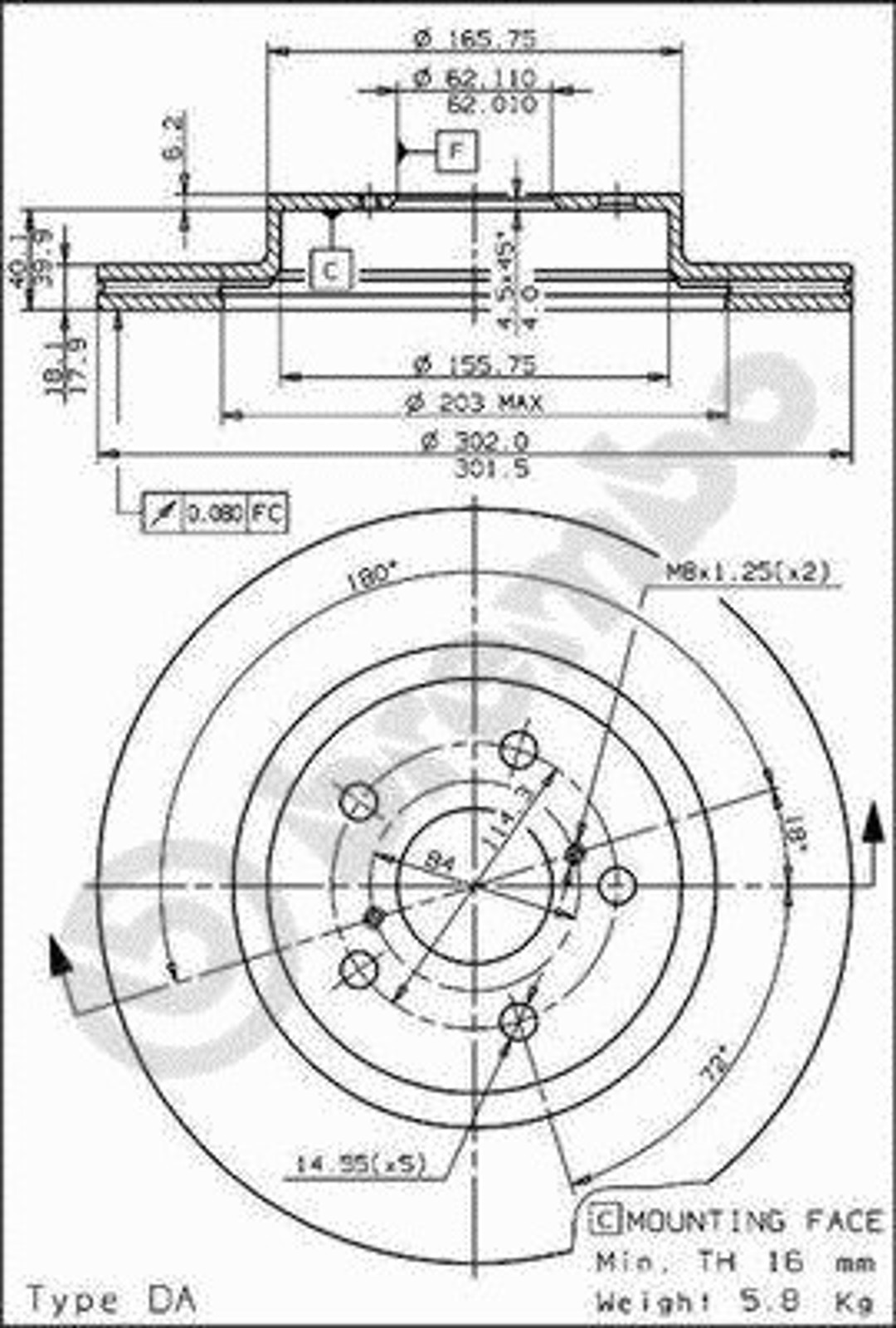 Диск тормозной BRECO BS 8290
