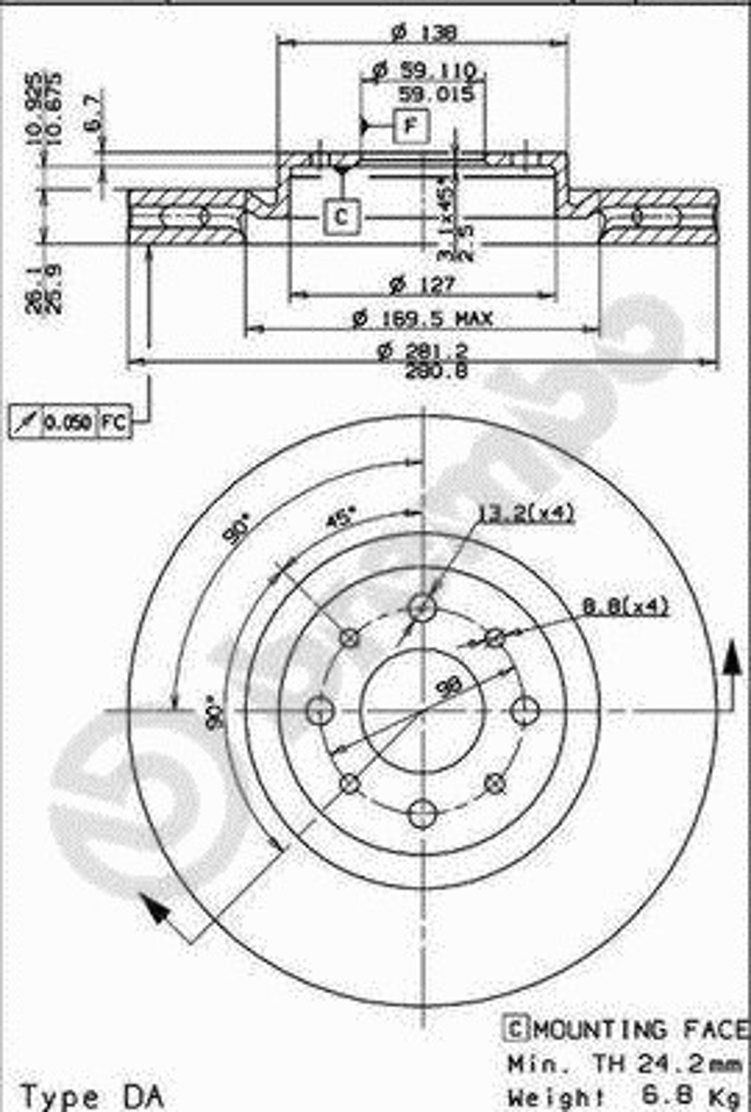 Диск тормозной BRECO BS 8391